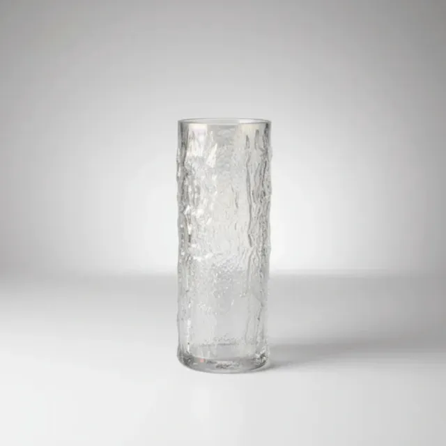 TLF interieurs Vaas Ice – glazen design vaas met textuur - 25cm transparent