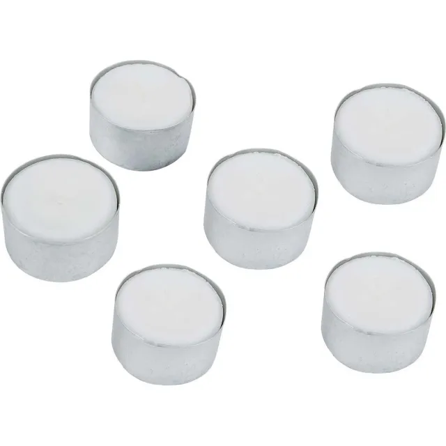 Cosy & Trendy Waxinelichtjes - 50x - 8 branduren - theelichtjes - kaarsen - waxinekaarsjes Wit