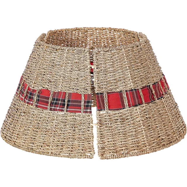 Beliani MARCHE - Kerstboomrok - Naturel - ⌀ 45 cm - Zeegras Natuurlijk