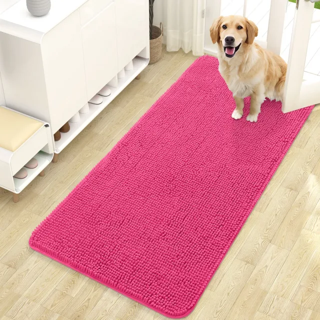 Homaxy Deurmat Binnen - Schoonloopmat - Antislip Droogloopmat - roze - 61X120 cm