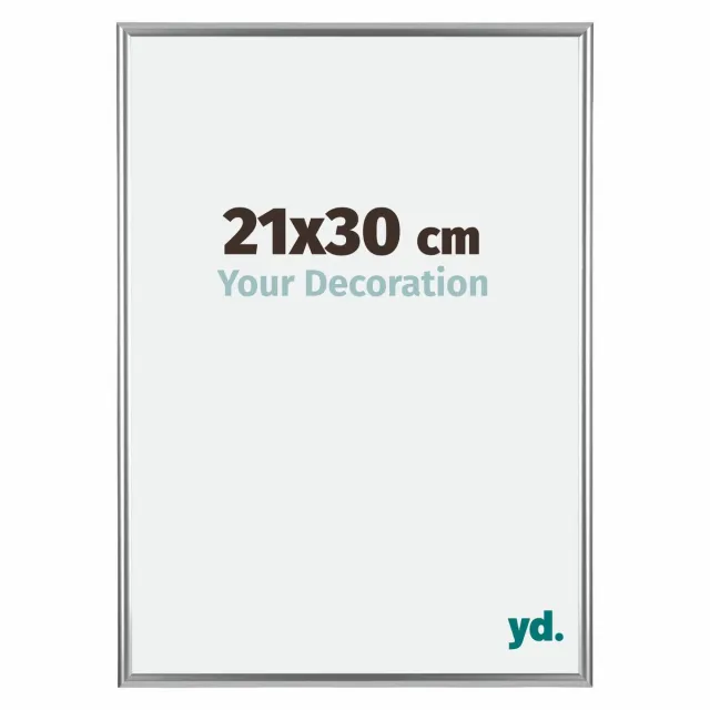 yd. Your Decoration - Fotolijst 21x30 cm - Kunststof - Zilver - Bordeaux