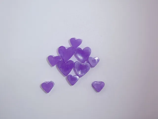 Mythical merch Wax melts kleine hartjes Paars lavendelgeur