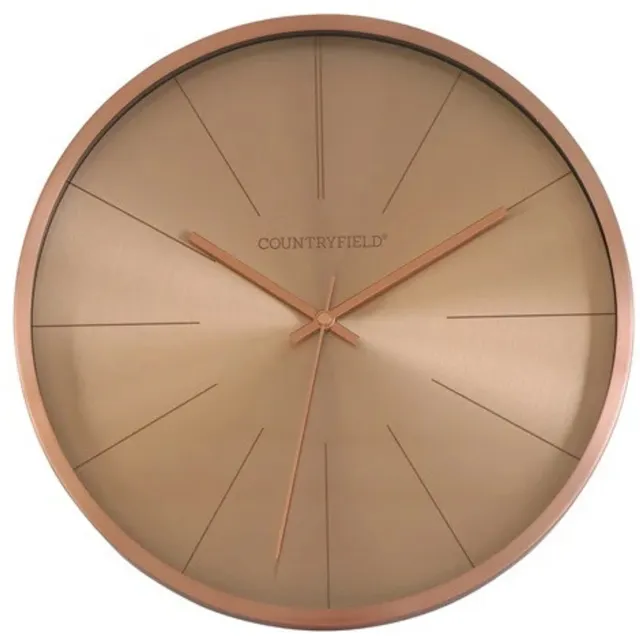 Decostar Wandklok copper 35x35x4cm rz/goud Roze goud