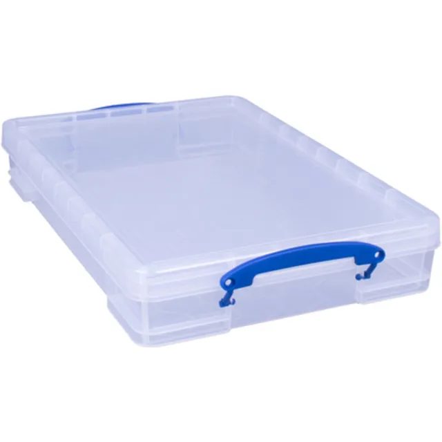 Really Useful Opbergbox ru 10ltr 520x340x85mm transp wit Transparant