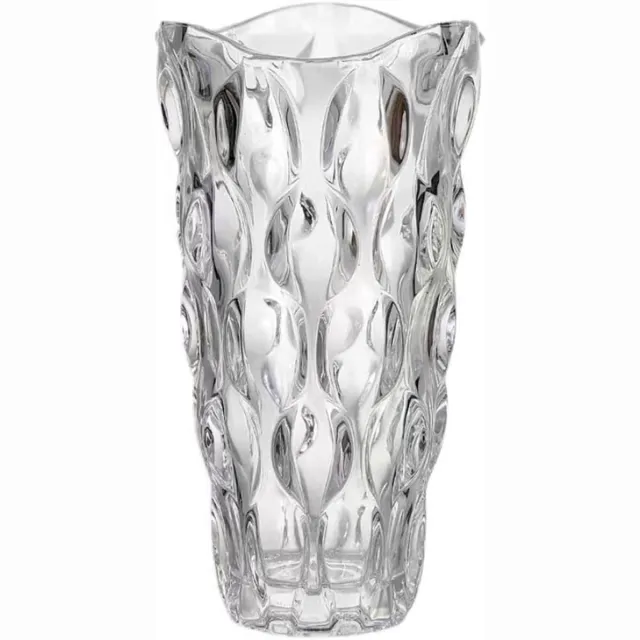 JGS Premium - Bloemenvaas 24 cm - Gift voor Mama - Verjaardag Cadeau - Glazen Vaas - Dikke Vaas - Tulpen - Bruiloften - Transparant - Decoratief Any