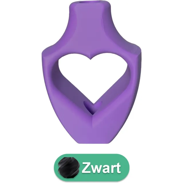 Lovora Alira moderne vaas – Decoratieve vaas - Zwart - 3d geprinte vaas – geschikt voor droogbloemen - 20CM