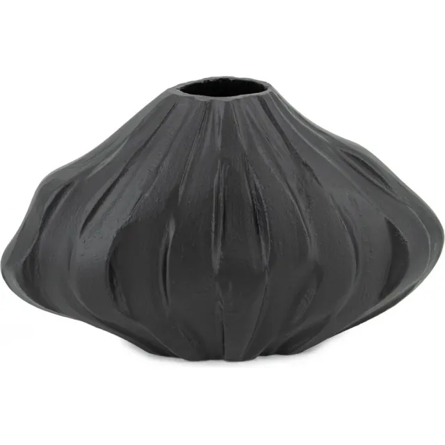 Homebound by Kolony HomeBound by KY | Vaas metaal zwart | 36x16x21cm | metalen bloemenvaas
