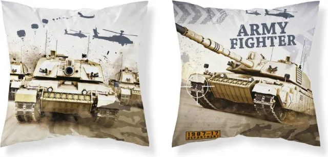 ARMY Fighter Sierkussesloop Tank kussensloop 40x40cm EXCL vulling beige