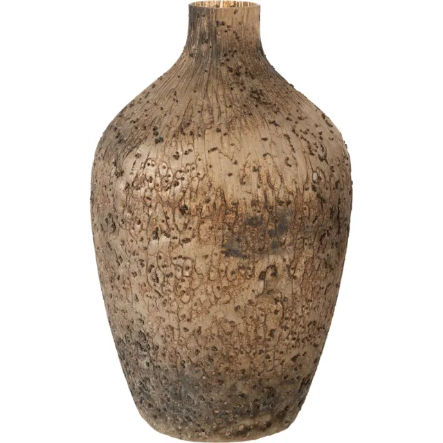 J-Line vaas Wyll Hoog Rond - glas - mix - 49 cm hoog Bruin
