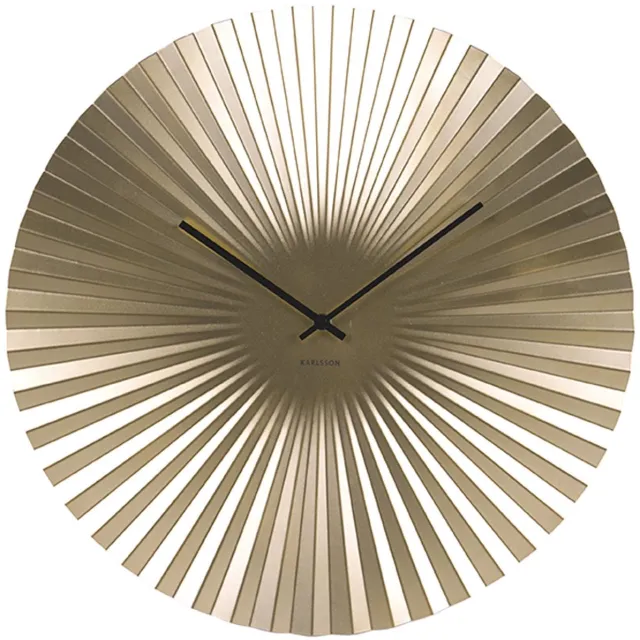 Karlsson Wandklok Sensu - XL Staal Goud - Ø50cm - Scandinavisch