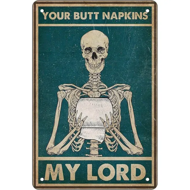 Bovista Your Butt Napkins My Lord - Are You Pooping Skelet - Have A Nice Poop - Poster - Grappige Poster - 20x30cm