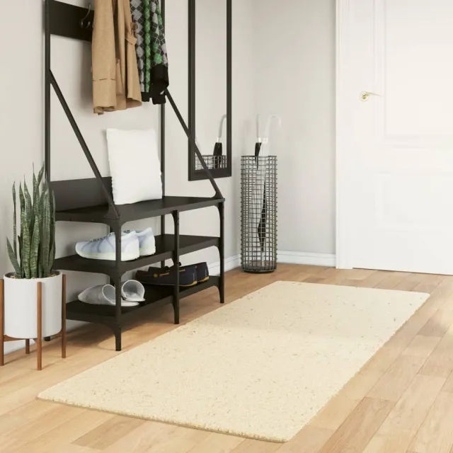 vidaXL Vloerkleed HUARTE laagpolig zacht wasbaar 80x200 cm crème, foto 2