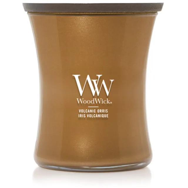 Woodwick Precious Metals - Volcanic Orris - Medium Geurkaars - Brons