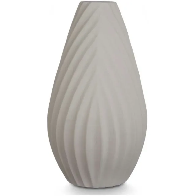 Gift Decor Vaas Strepen Grijs Keramisch 26 x 49 x 26 cm