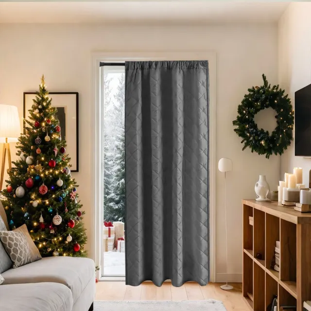 MUPOO Thermisch Gordijn Kant en Klaar 280gsm-Verduisterend 60%-Gewatteerd 3-Laags-6-in-1 Ophanging-Tegen Tocht&Hitte-Privacy&Geluidsdempend-Kreukbestendig-Gratis Tieback-Voor Slaapkamer&Woonkamer-Donkergrijs-140x175cm