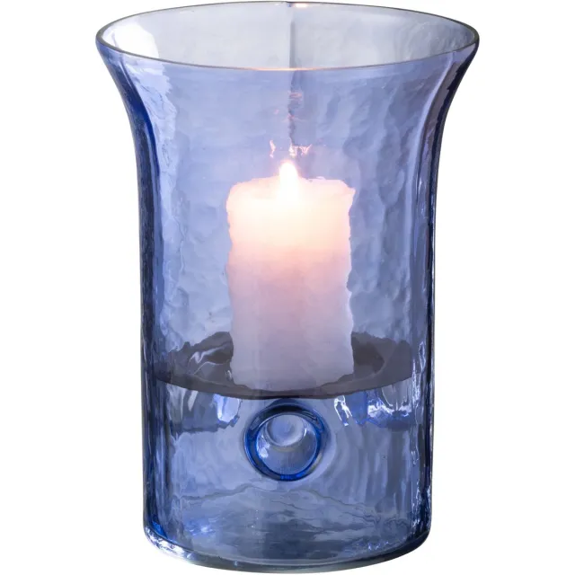 J-Line windlicht Tarifa Smal - glas - blauw - extra small