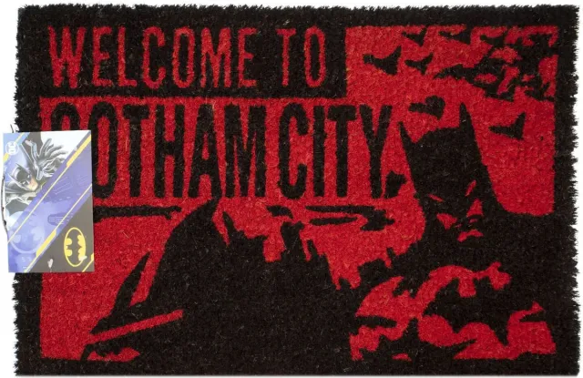 Pyramid International DC Comics - Batman Welcome To Gotham Deurmat Rood,Zwart