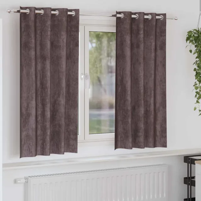 vidaXL Velvet Gordijnen 2 st Bruin 175 x 140 cm Fluweel