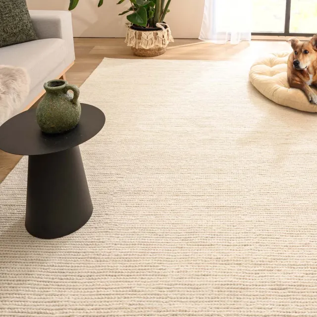 Nordic Weavers Wollen vloerkleed - Narvik wit 140x200
