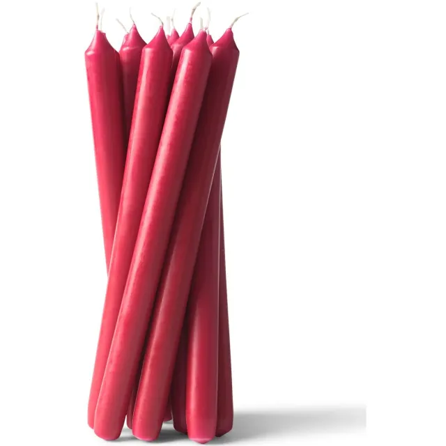 HEMA Lange huishoudkaarsen Ø2.2x29 donkerrood - 12 stuks (donkerrood)