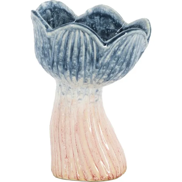 homebound by ky Aardewerk vaas tulp peach | 10,8x10,3x15cm | bloemenvaas keramiek bloem roze Multi