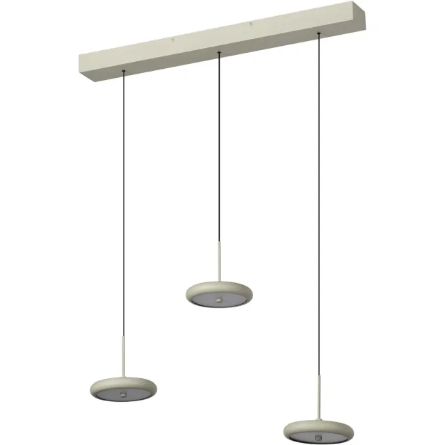 Osram Decor Yoyo 3x LED Hanglamp Lineair, Beige Metaal, 18W, 1100lm, 3000K Warm Wit, Hoogte Verstelbaar