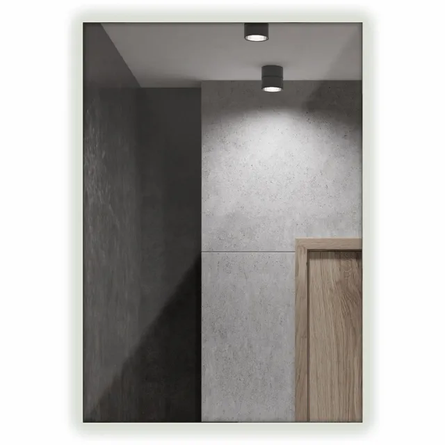 TULUP Spiegel – Rechthoekige Spiegel – 100 cm x 70 cm – Grote Wandspiegel – Scandinavische Wandspiegel – 4000K (Neutraal Licht)