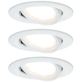 Paulmann Inbouwspot Led Coin Slim Kantelbaar Wit 3x6,8w