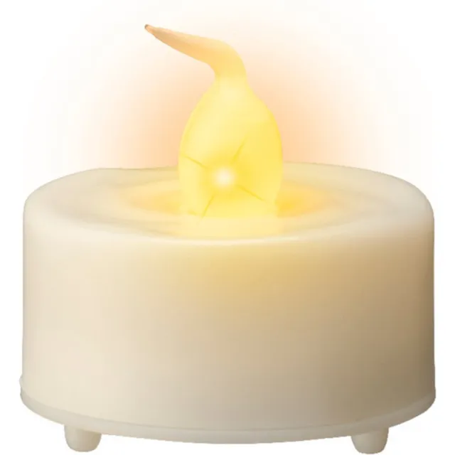Lumineo LED theelichtjes/waxinelichtjes - 8x st - wit - 3,6 x 3,6 cm - steady - warm wit - timer