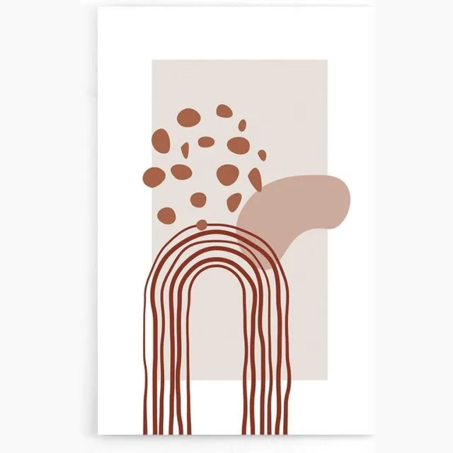 Walljar Abstract Arch Shape - Muurdecoratie - Poster Multi