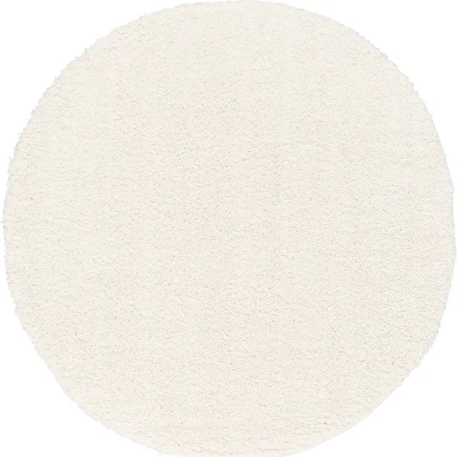 Pergamon Vloerkleed Langpolig Aloha Rond Wit