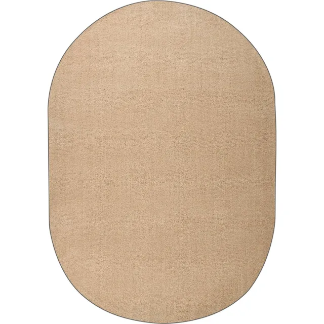 Beliani DEMRE - Shaggy vloerkleed ovaal - Beige - Polyester