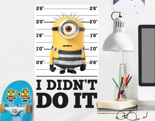 Minions Despicable 3 I didn't do it - Muursticker - Multi Multi-kleur