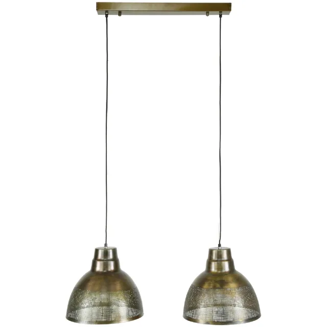Nest of Nora Hanglamp - 2 lichts eettafellamp - Antiek brons Donkerbruin