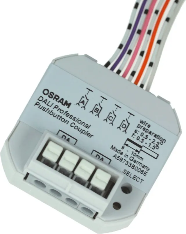 Osram Dali Coupler PUSHB G2 FS1. wit;grijs;zwart
