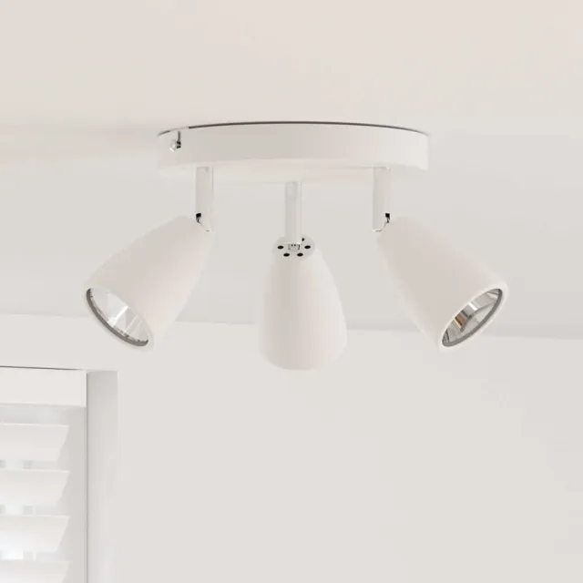 vidaXL Plafondspot met schijnwerpers Wit 19 x 19 x 14,5 cm Metaal