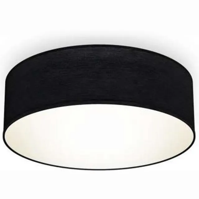 Briloner B.K.LICHT - Plafondlamp - stoffen decoratieve woonkamerlamp - zwart - E27 fitting - rond - Ø30cm