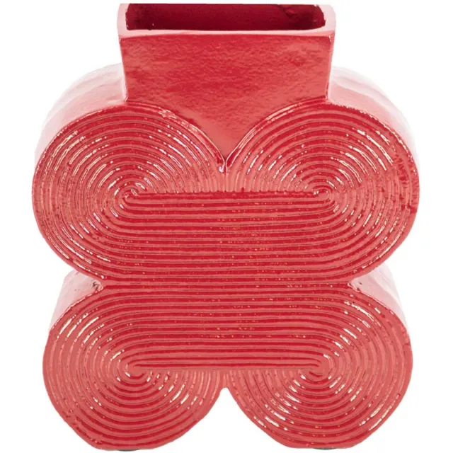 homebound by ky Vaas Flora maroon | bloemenvaas | 22x7x26cm Rood