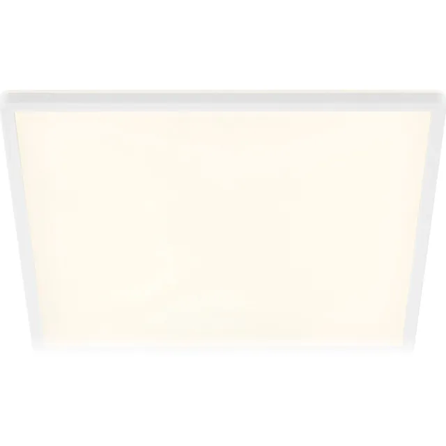 Briloner Slim - Plafondlamp led - plafonniere woonkamer met achtergrondverlichting - platte keuken lamp - neural wit licht - 22W - 42cm - wit