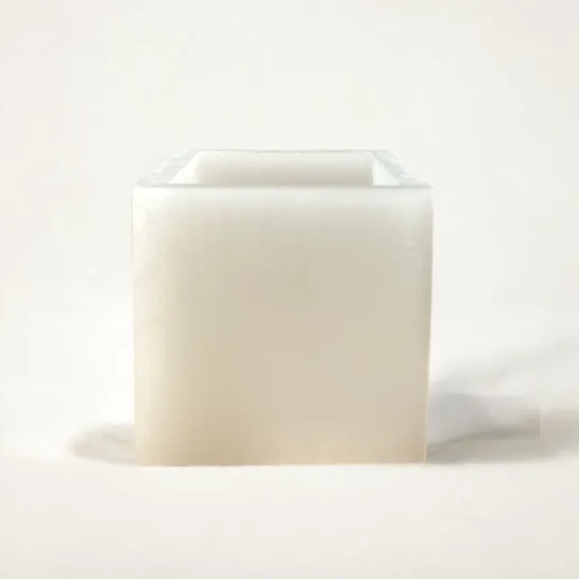 Branded by windlicht vierkant | white | 10x10 cm - wit - 10x10x