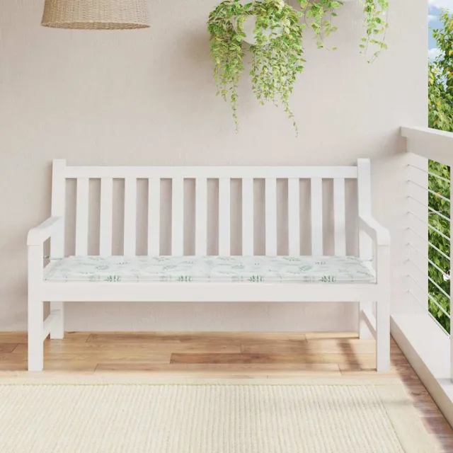 vidaXL Tuinbankkussen 150x50x3 cm oxford stof bladpatroon Groen