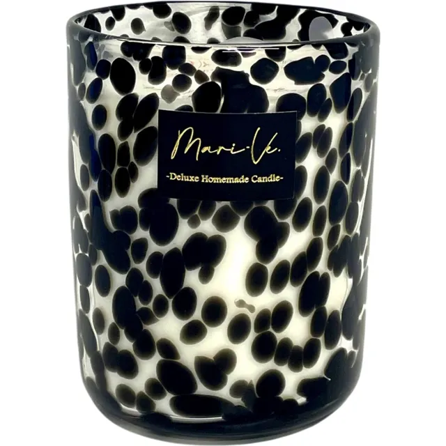 Mari-Ve Deluxe Geurkaars | Panter - XL • Orange Flower Geurkaars | 1100ml | 150 branduren zwart
