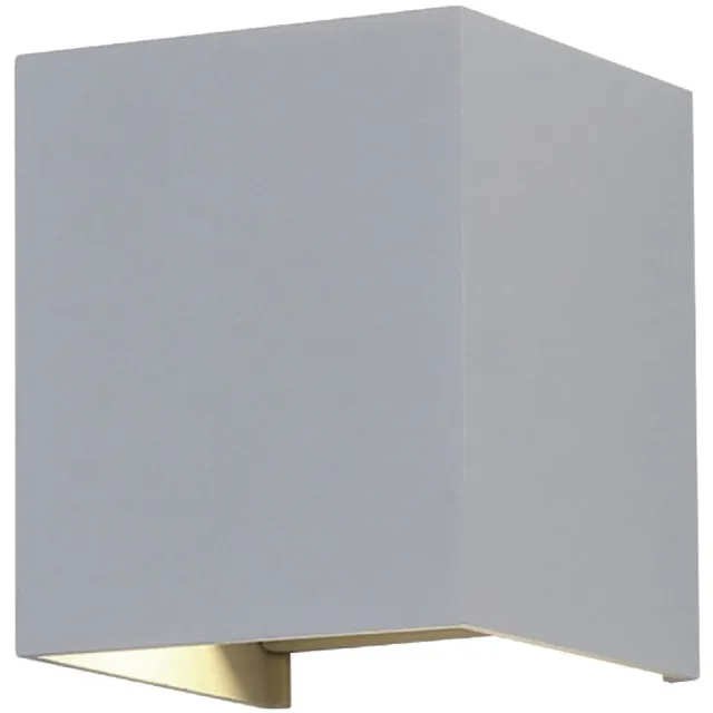 V-tac VT-759-12-G-N LED Vierkante Wandlamp - Bridgelux - IP65 Waterdicht - Grijs - 11W - 1360 Lumen - 4000K