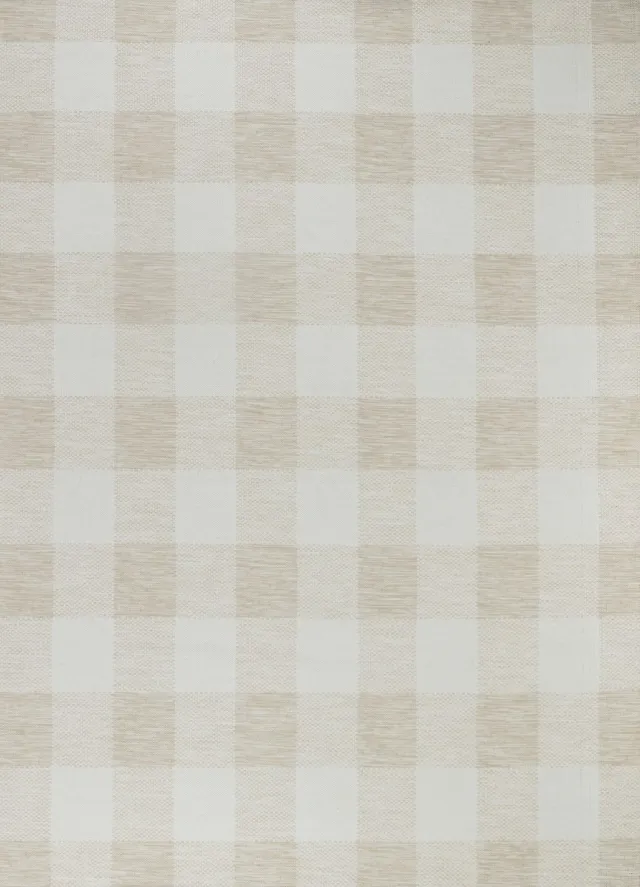 Surya Biddi vloerkleed binnen en buiten geruit beige ivoor