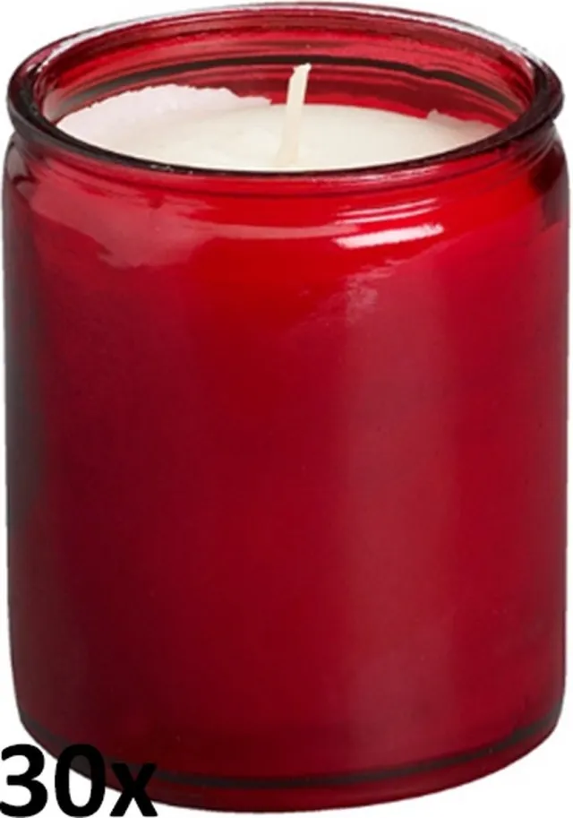 Bolsius Horeca Star Light - 82/68 - 30 stuks per verpakking - Rood Wit, rood