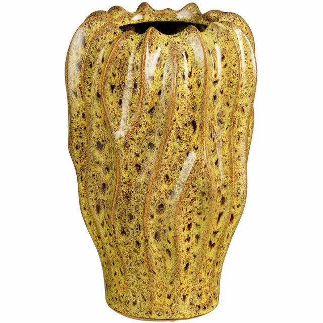 Mica Decorations Vaas Thom - 20x20x30 cm - Keramiek - Geel