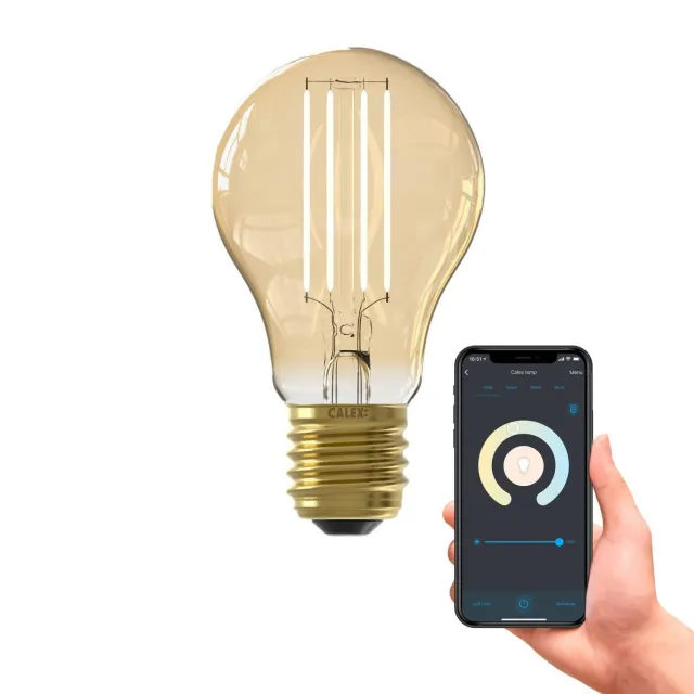 Calex smart LED lichtbron goud