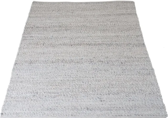 Veer Carpets Vloerkleed Pebbel 814 - 160 x 230 cm - Wol Viscose Laagpolig Vloerkleed – Modern / Design Interieur Licht Grijs