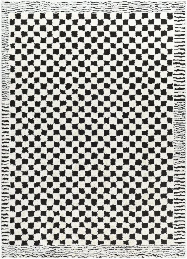 Surya EKTA Modern Zwart Tapijt met Schaakbordpatroon