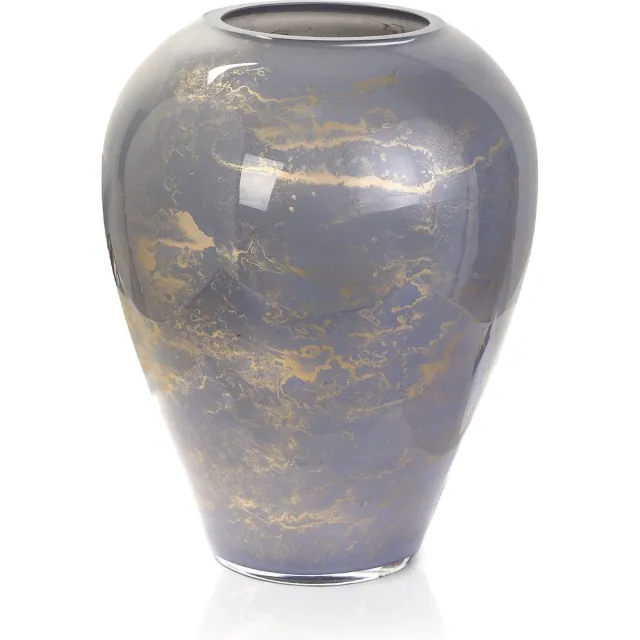 Terroso Vaas Grijs Marmer, Hoogte 27 cm